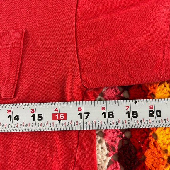 Vintage 90s Basically Nordstrom Blank Cherry Pocket Tee Soft Solid - Picture 6 of 9